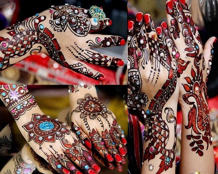 PunjabKesari, करवा चौथ मेहंदी डिजाइन इमेज,karva chauth 2019, Karwa Chauth Mehndi Designs Image